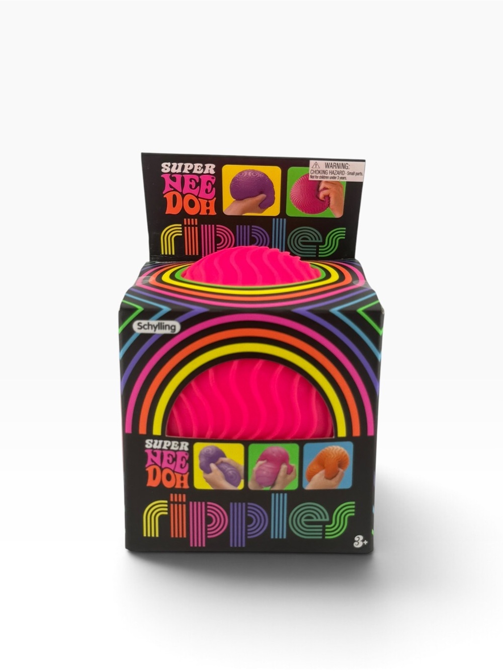Super NeeDoh Ripples Stress Ball - Hot Pink